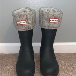 Black Matte Hunter Rain Boots